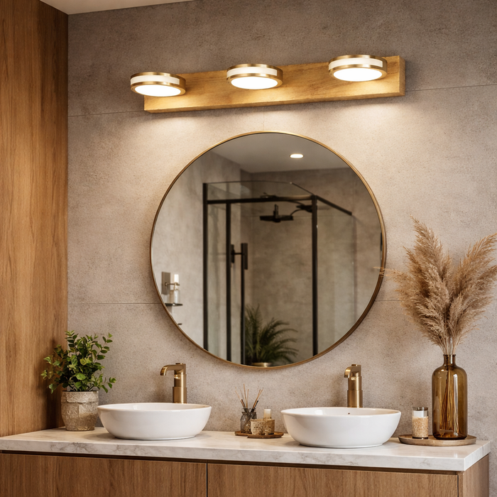 TimberHalo Trio LED Wall Light