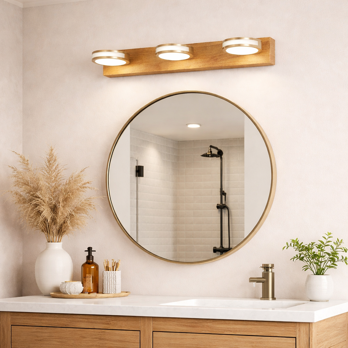 TimberHalo Trio LED Wall Light