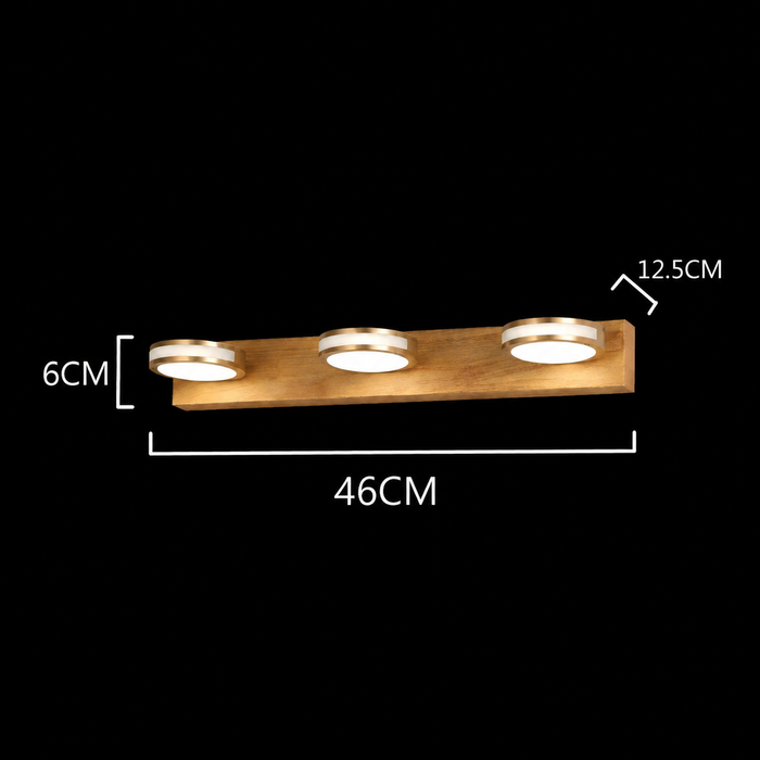 TimberHalo Trio LED Wall Light