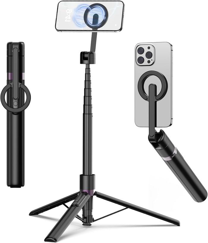 TONEOF 173cm/68â€œ Magnetic Selfie Stick Tripod, Aluminum Strong Magnetic Phone Holder for Magsafe,3