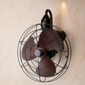 Toucan Brown Wall Mounted Cage Fan