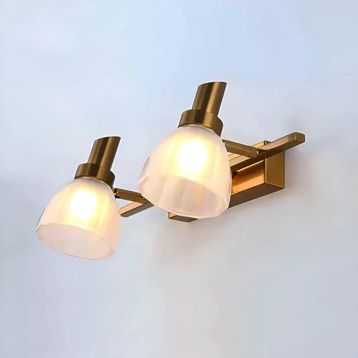 Transitional Two-Head Bell Mirror Light
