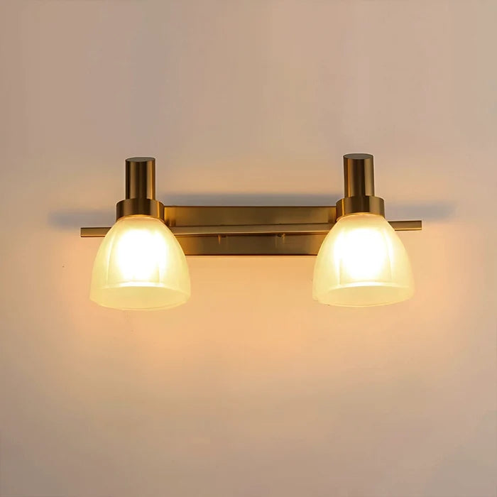 Transitional Two-Head Bell Mirror Light