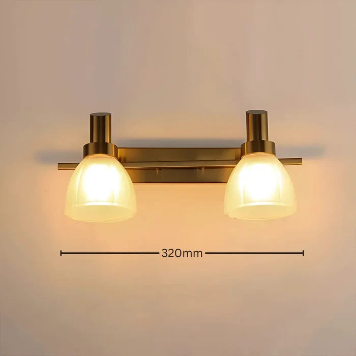 Transitional Two-Head Bell Mirror Light