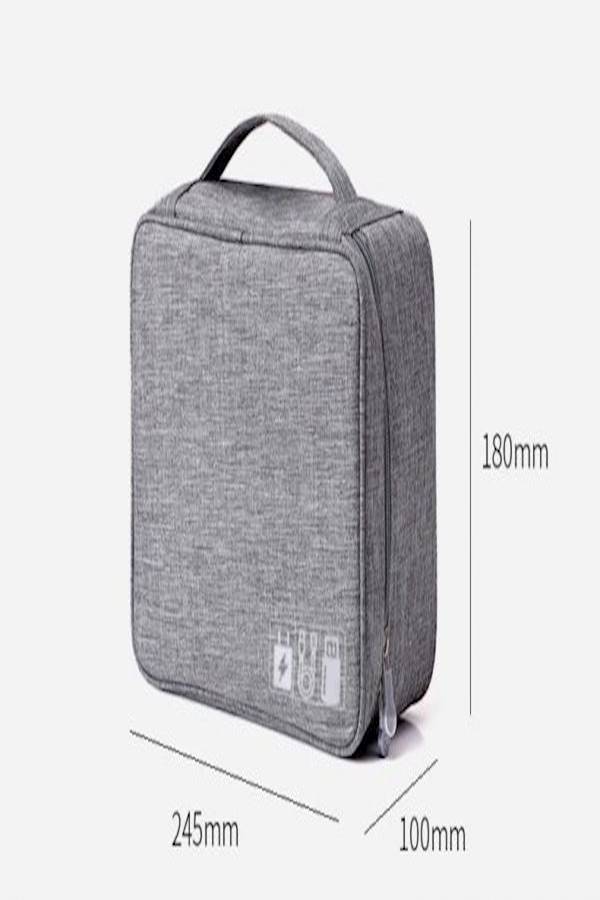 Travel Universal Cable Organizer Bag, Gadgets Accessories Case Storage Grey