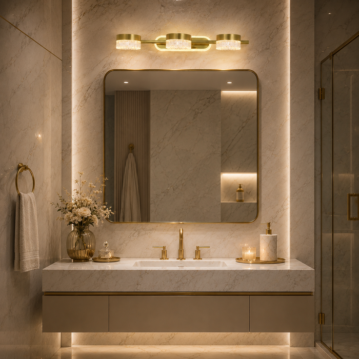 Triora Gold Crystal Glow Vanity MirrorLight