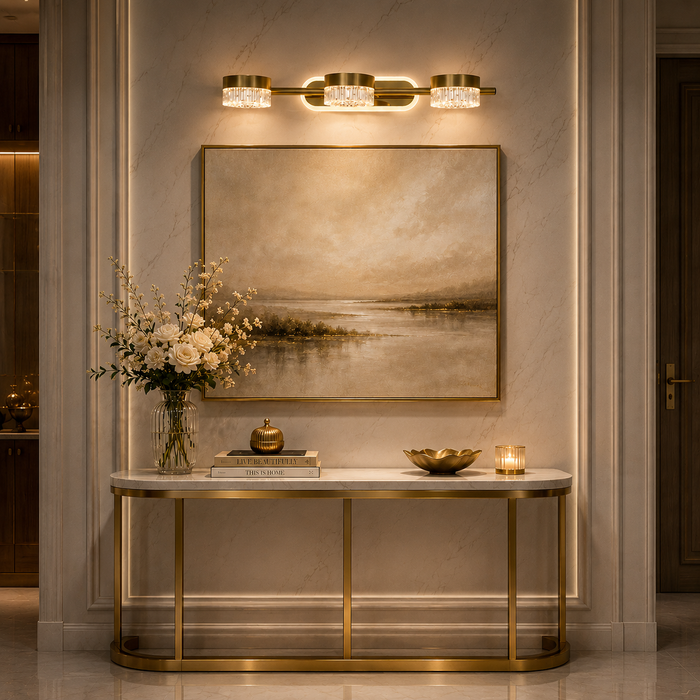 Triora Gold Crystal Glow Vanity MirrorLight