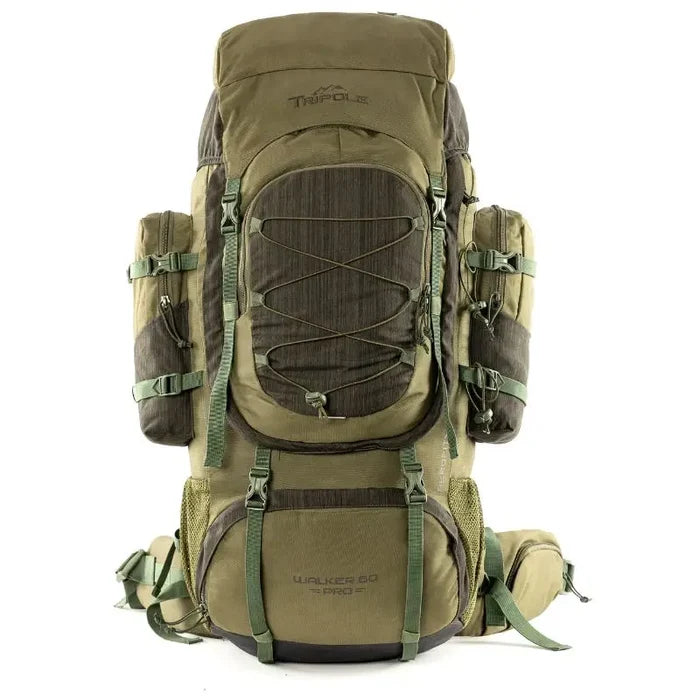 Tripole Walker Pro Rucksack for Trekking and Hiking- 80 Litres - Olive Green / 80 Litres - Rucksacks and Backpacks