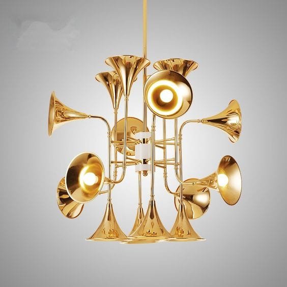 Trumpet Stainless Steel Chandelier