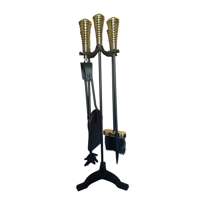 Twirl Top Companion Set - Black/Brass
