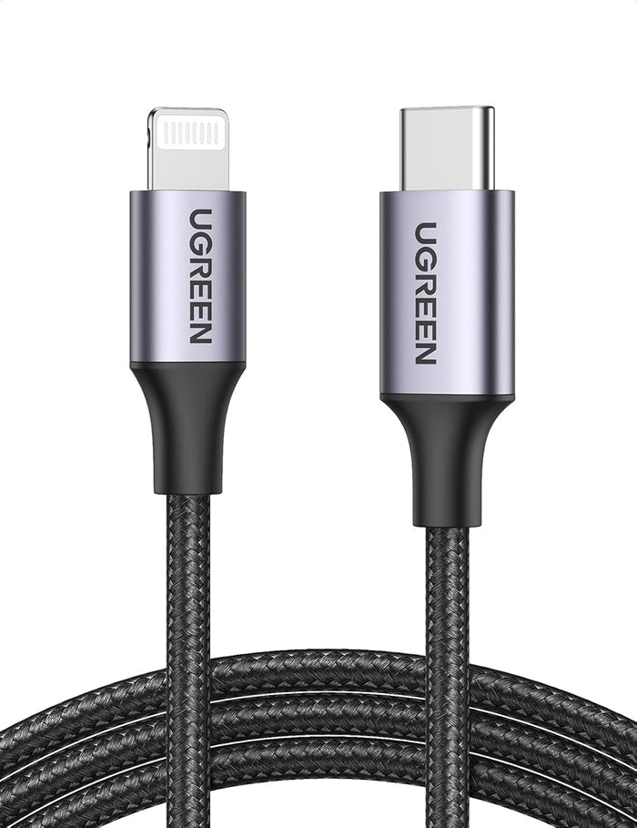 UGREEN iPhone Charger Cable 2M[MFi Certified]USB C to Lightning Cable Fast Charging Braided Cord 18W