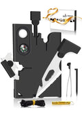 Upgraded Credit Card Tool Multitool - Mens Grandpa Gifts for Dad Who Wants Nothing, Papa Gifts for Him Credit Card Knife Foldable Cool Gadgets for Men Wallet Tools With Blade Compass Screwdrivers