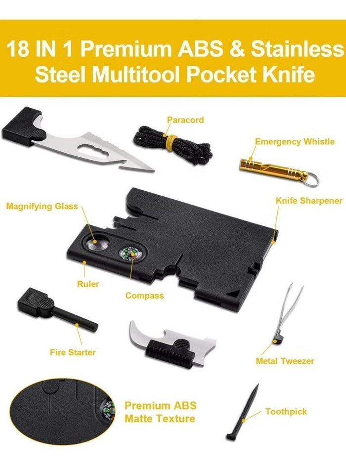 Upgraded Credit Card Tool Multitool - Mens Grandpa Gifts for Dad Who Wants Nothing, Papa Gifts for Him Credit Card Knife Foldable Cool Gadgets for Men Wallet Tools With Blade Compass Screwdrivers