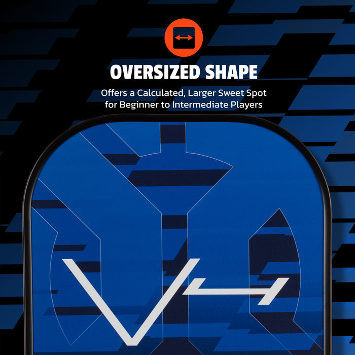 Recruit by ONIX Pickleball V4 Paddle For All Ages and Skill Levels, Oversized Shape: Offers a Calculated, Larger Sweet Spot for Beginner to Intermediate Players