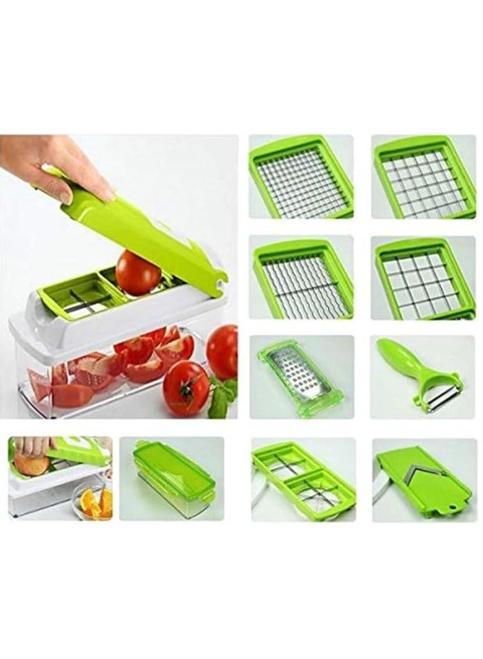 Vegetable Chopper Food Processor 4-in-1 Handheld Blender Salad Spinner Onion Slicer Cheese Grater Potato Cutter Meat Mincer Garlic Dicer Mandoline Slicer Kitchen Tools & Gadgets Herb Roller
