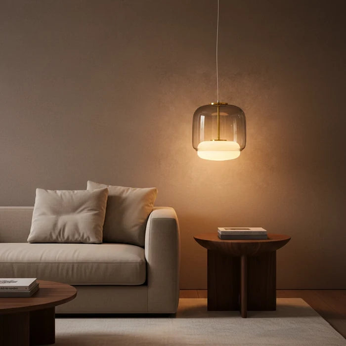 Velmora Aurex Cylinder Glass Pendant Light