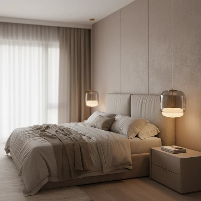 Velmora Aurex Cylinder Glass Pendant Light