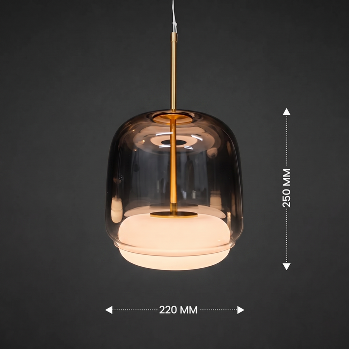Velmora Aurex Cylinder Glass Pendant Light