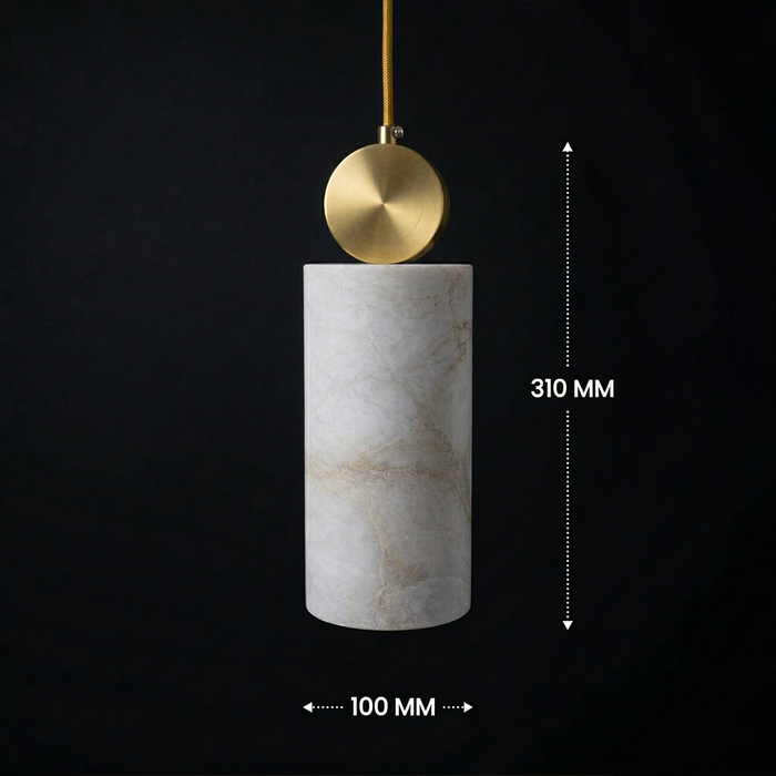 Veloria Marble Cylinder Pendant Light