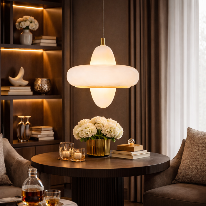 Veloura Haloform Opal Pendant Light