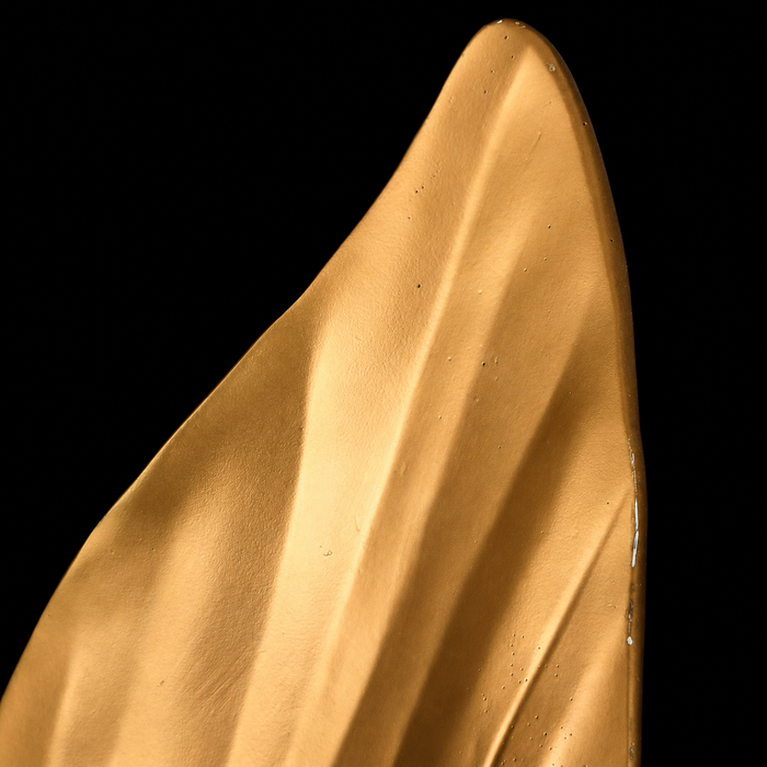 Veridian Glow - Gold Leaf Wall Lamp with Orb Light