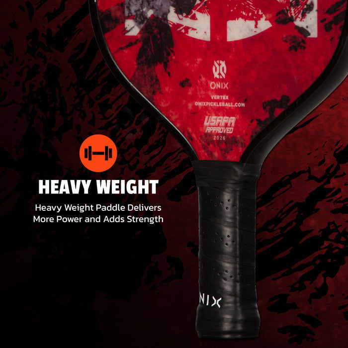 Onix Vertex Pickleball Paddle, Heavy Weight: Heavy Weight Paddle More Power and Adds Strength