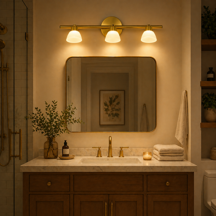 Vespera Brass Triple Wall Lamp