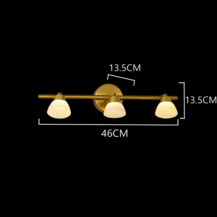 Vespera Brass Triple Wall Lamp