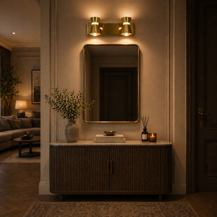 Vespera Duo Gold Mirror Lamp