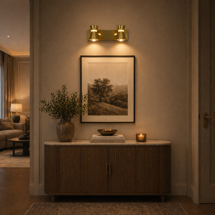 Vespera Duo Gold Mirror Lamp