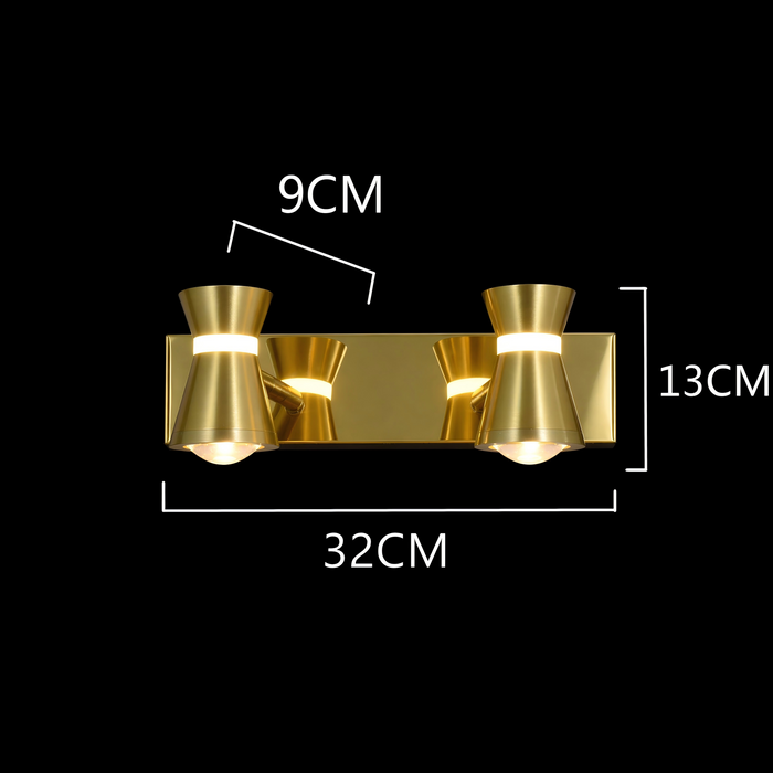 Vespera Duo Gold Mirror Lamp