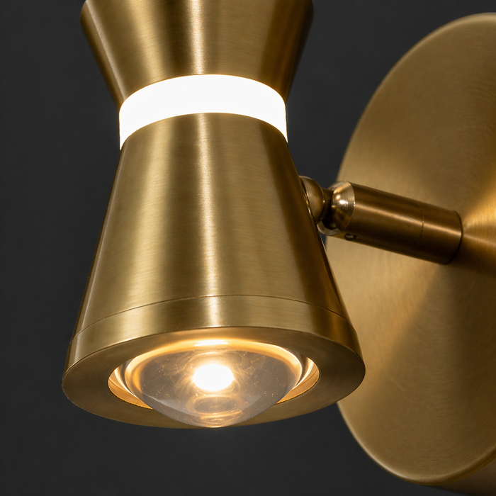 Vespera Gold Hourglass Mirror Lamp
