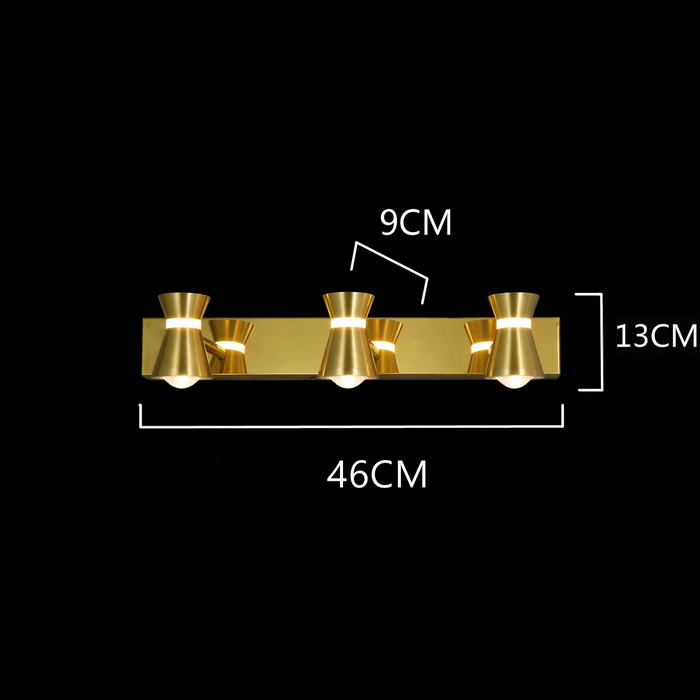 Vespera Trio Gold Mirror Lamp