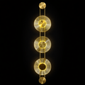 Vetro Luxe Triple Disc Brass Wall Light