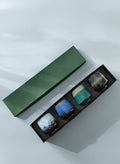 WALALLA 4-Piece Ceramic Teacup Espresso Coffee Cup Porcelain Tea Cup Set Chinese Bowl Drinkware Box Package for Gifts 220ML