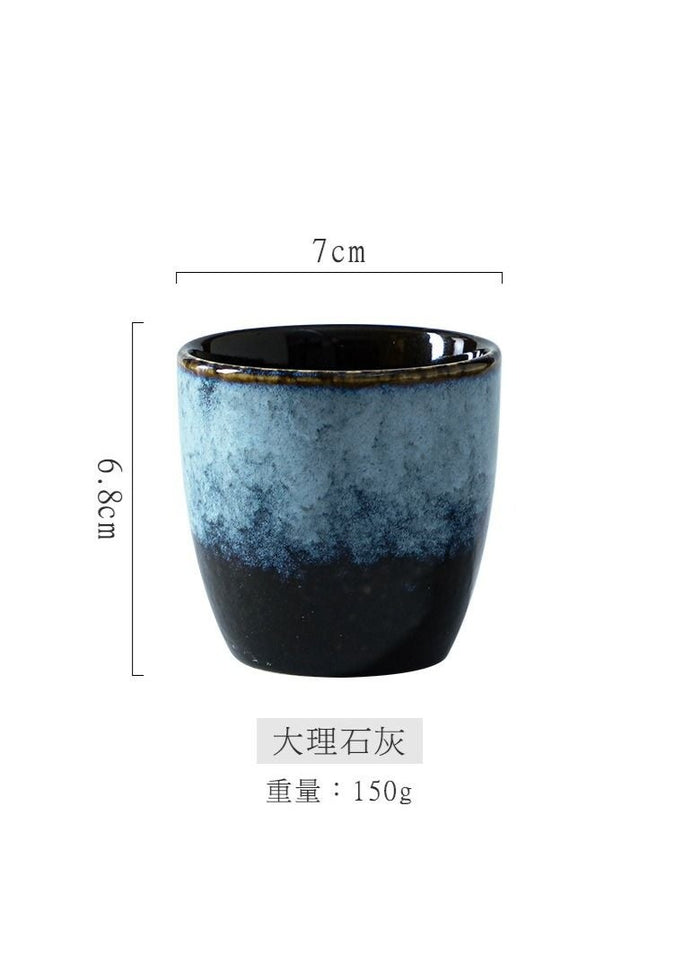WALALLA Set of 5 Ceramic Teacup Espresso Coffee Cup Porcelain Tea Cup Set Chinese Kung Fu Bowl Drinkware Box Package for Gifts 150ml