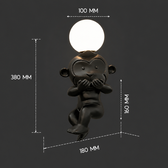 Whispering Monkey Eclipse Wall Lamp
