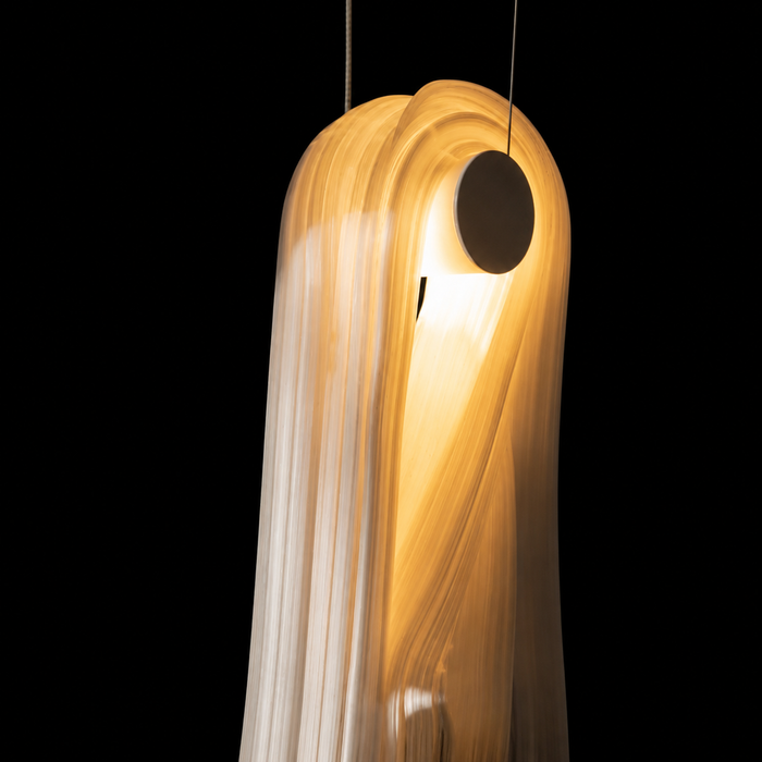 White Flag Glass Pendant Lamp