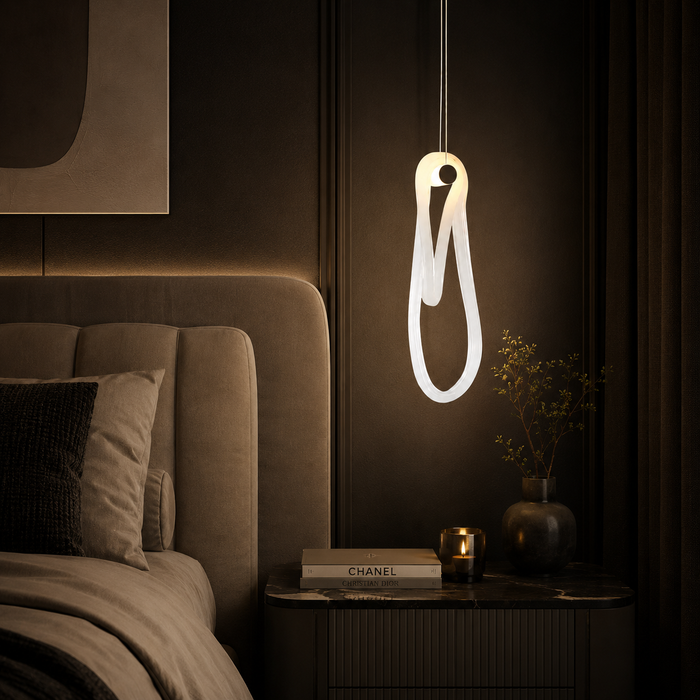 White Flag Glass Pendant Lamp
