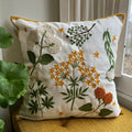 Wildflower Embroidered Pillow Cover