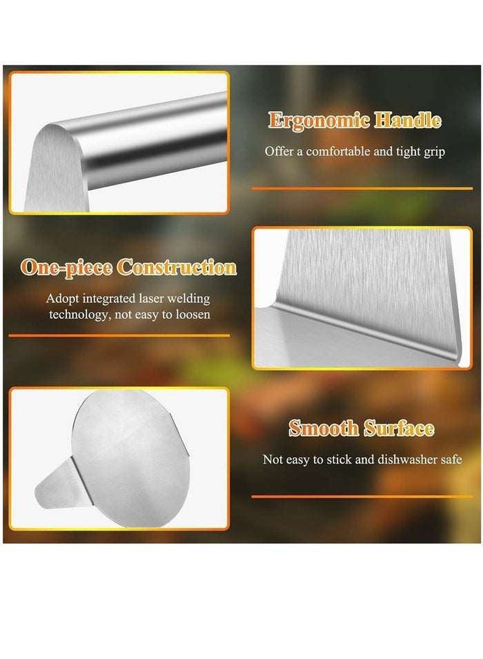 XICEN Stainless Steel Burger Press, 5.5 Inch Round Steak Patty Making Tools, Squeezing Grease, Griddle Accessories Kit, Grill Barbecue Tool, Kitchen Gadgets