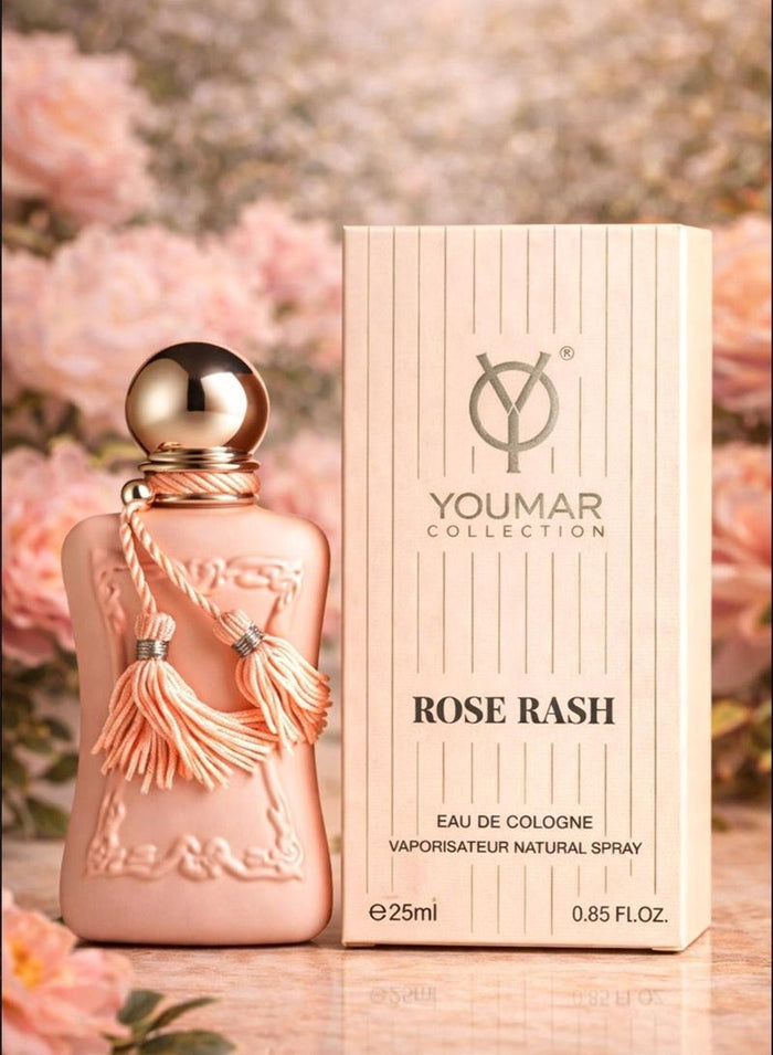 YOUMAR Rose Perfume for Women 25ml | Fresh Floral Eau de Toilette with Soft Musky Touch | Youmar Collection Rose Rash No. 0010
