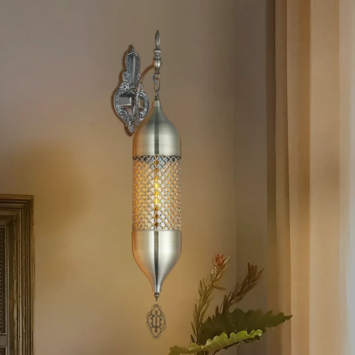 Zayra Antique Brass Wall Lantern