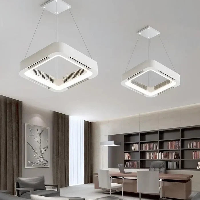 ZenBreeze Halo Bladeless Hanging Ceiling Fan with LED