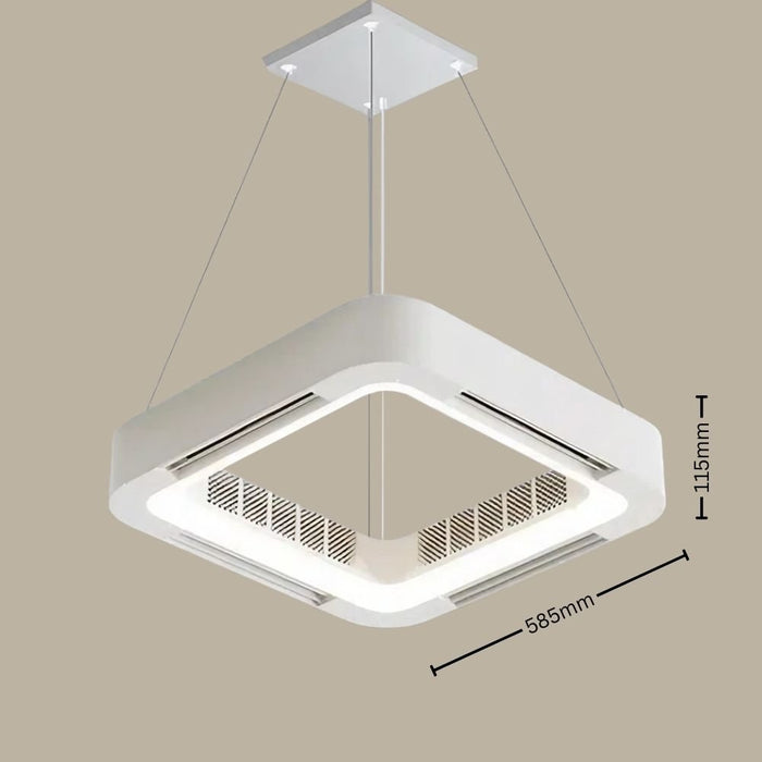 ZenBreeze Halo Bladeless Hanging Ceiling Fan with LED