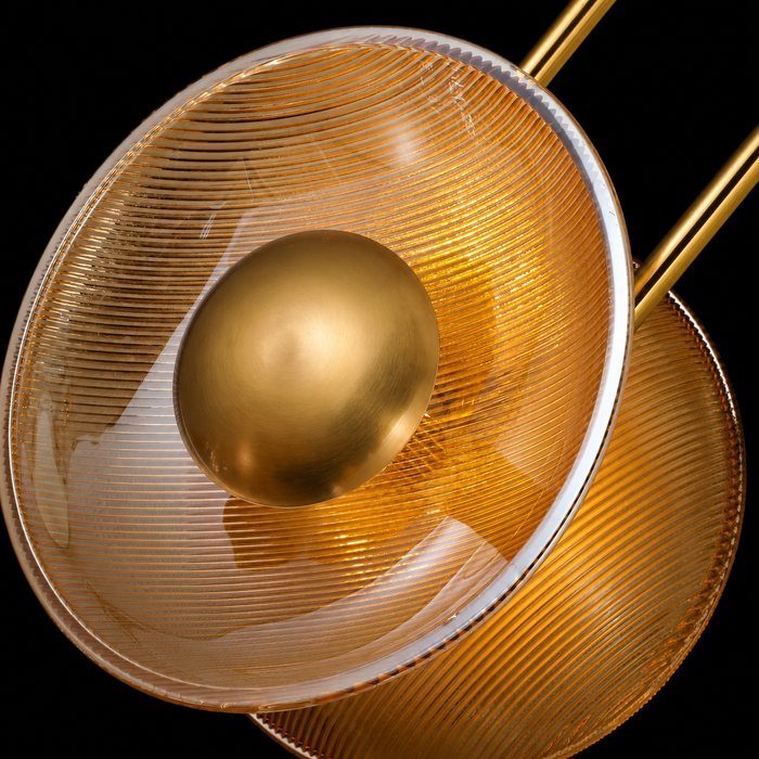 Zenith Echo Modern Gold Wall Lamp with Dual Discs