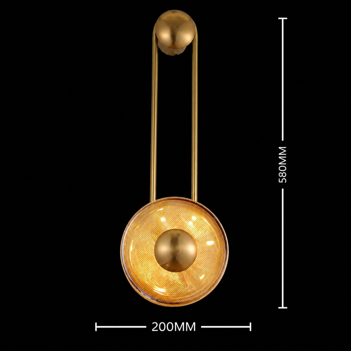 Zenith Echo Modern Gold Wall Lamp with Dual Discs